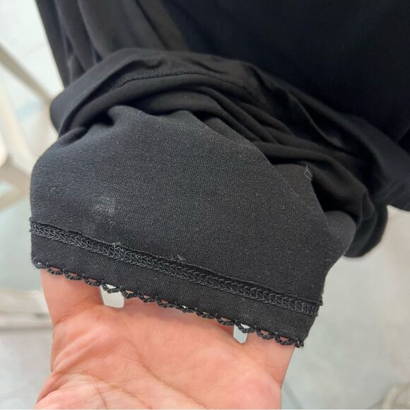 Anthropologie Maeve Women's Brianne Cowl Neck Dress Black Jersey Knit Sz. Medium - Picture 13 of 13